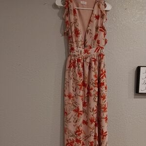 Pink LILY Floral Of Dress